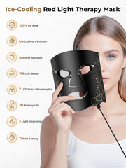 Aurphany LED mask with 198 LED beads for even coverage.