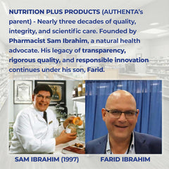 Authenta NMN bottle label highlighting third-party testing for purity and potency