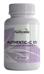 Authentic Health C1:1 Bioflavonoids bottle showcases easy-to-take tablets for daily support