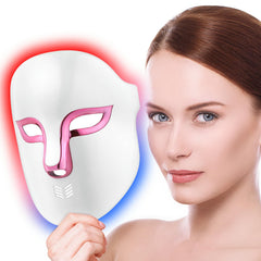 Auxoliev LED face mask front view for at-home light therapy
