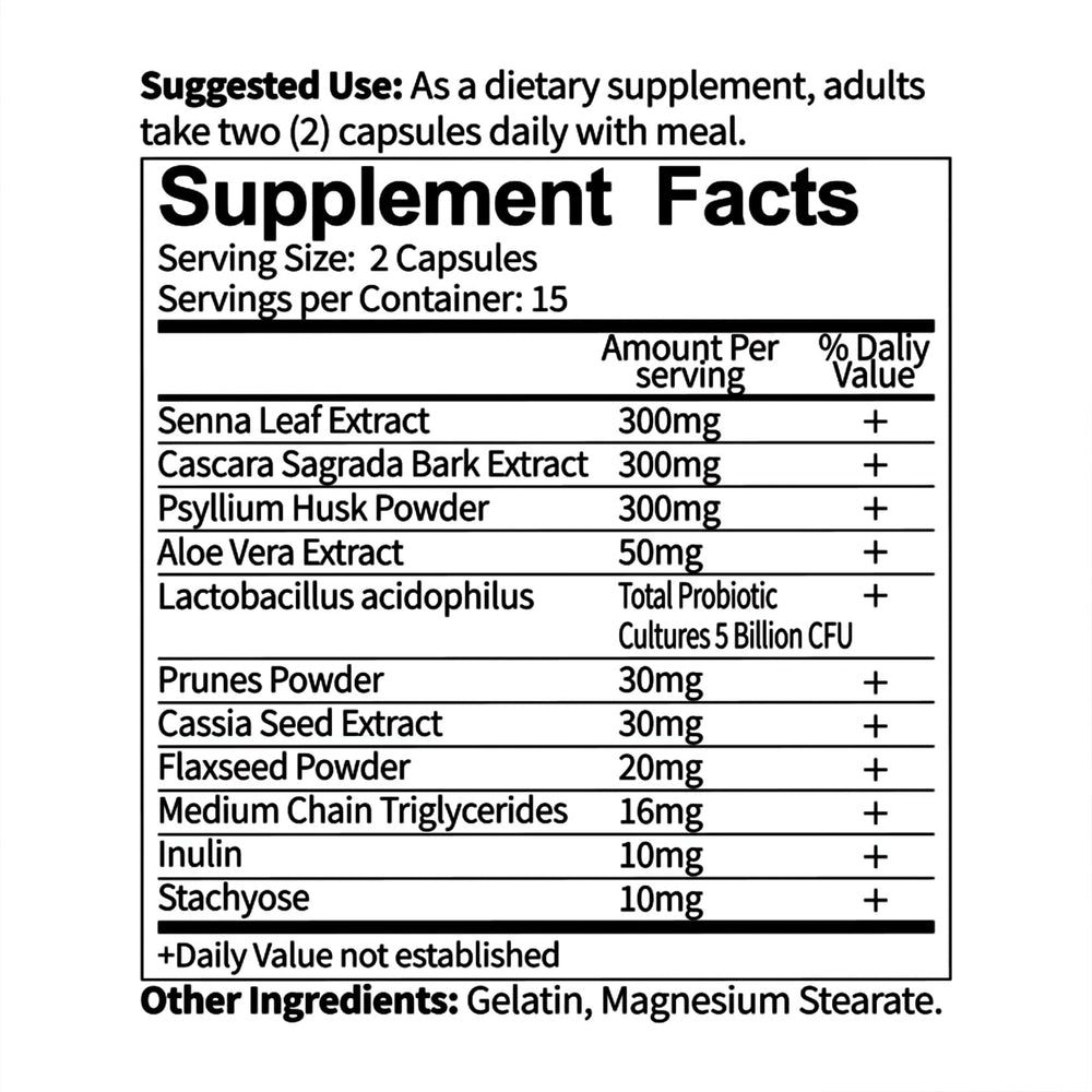 AvailNaturals Ultra Gut Daily Cleanse storage guidelines graphic.