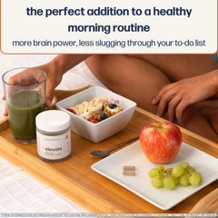Close-up of Avantera Elevate capsules ready to take for steady cognitive energy