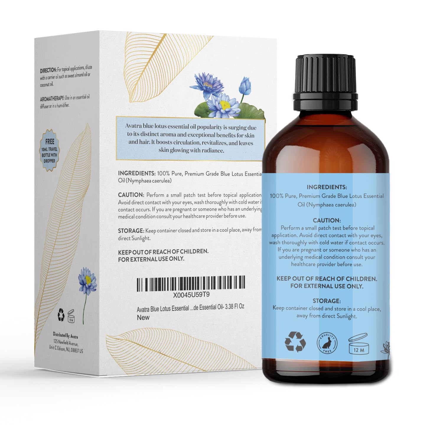 AVATRA BLUE LOTUS body butter pairing for luxurious care.