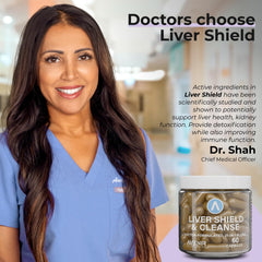 Avenir Nutrition Liver Shield and Cleanse label close-up shows vegan capsules.