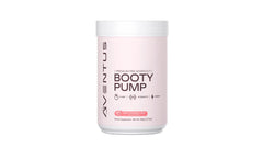 Aventus Booty Pump watermelon tub with label, offers pre-workout energy