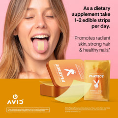 Avid Playboy non-GMO vegan ingredients label signals clean supplement.