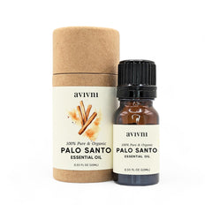 Avivni Palo Santo Oil bottle, ideal for diffusion and skincare blends.
