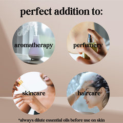 Avivni Palo Santo Oil applied in hair care for fragrance and shine.