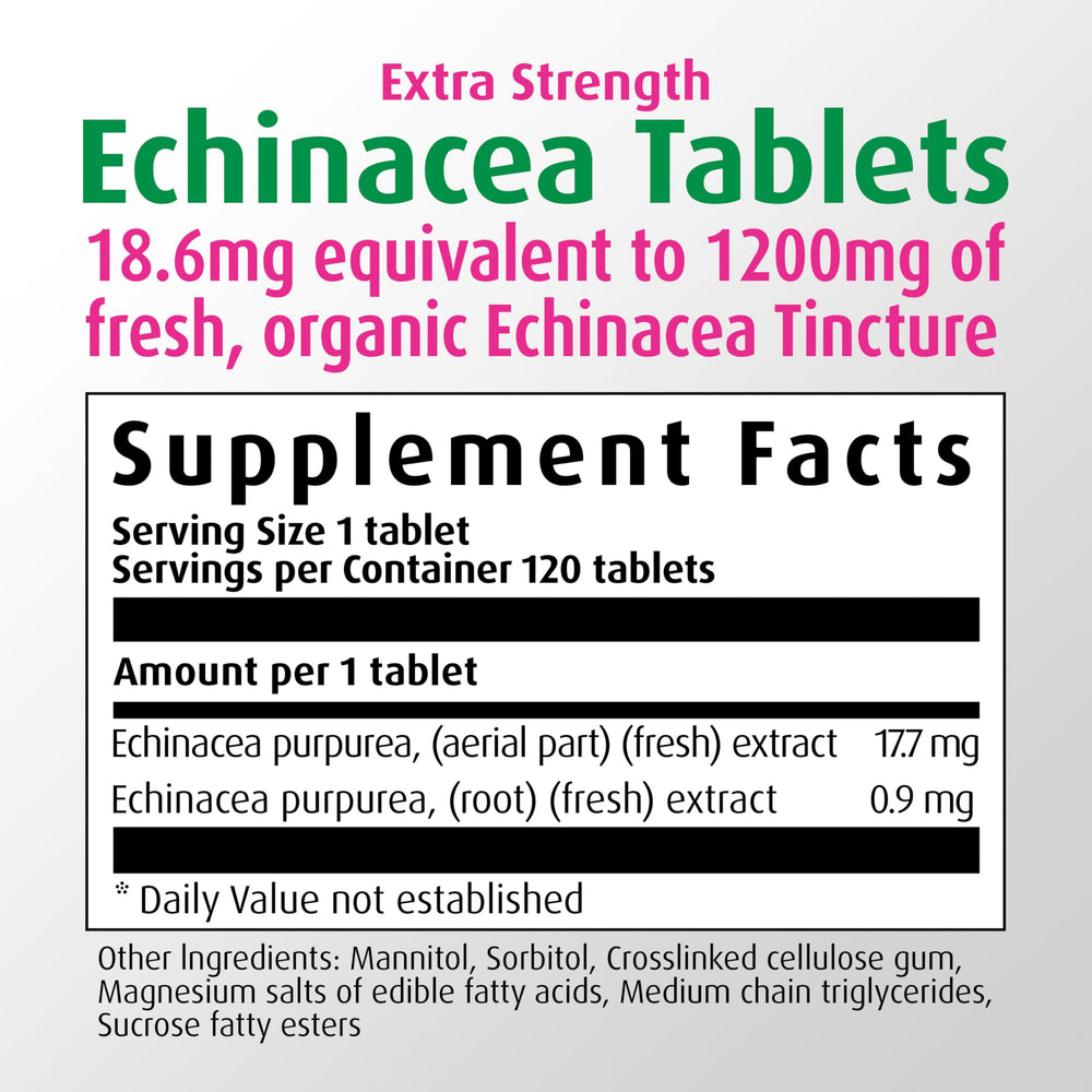 A.Vogel Echinaforce organic echinacea bottle highlights fresh plant-based formula.