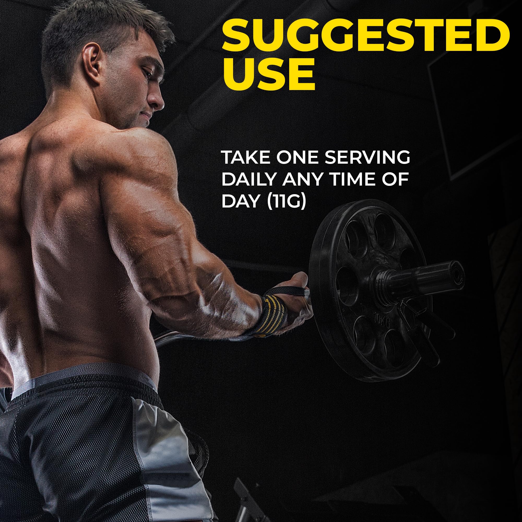 Avry Labs Leucine powder bottle emphasizes protein synthesis support