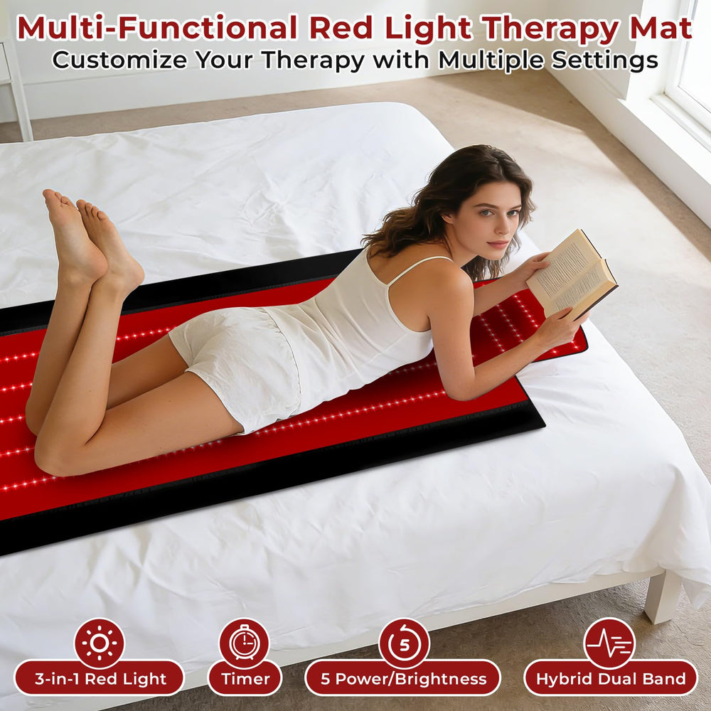 AVZAVZ large therapy mat in use providing full-body coverage.
