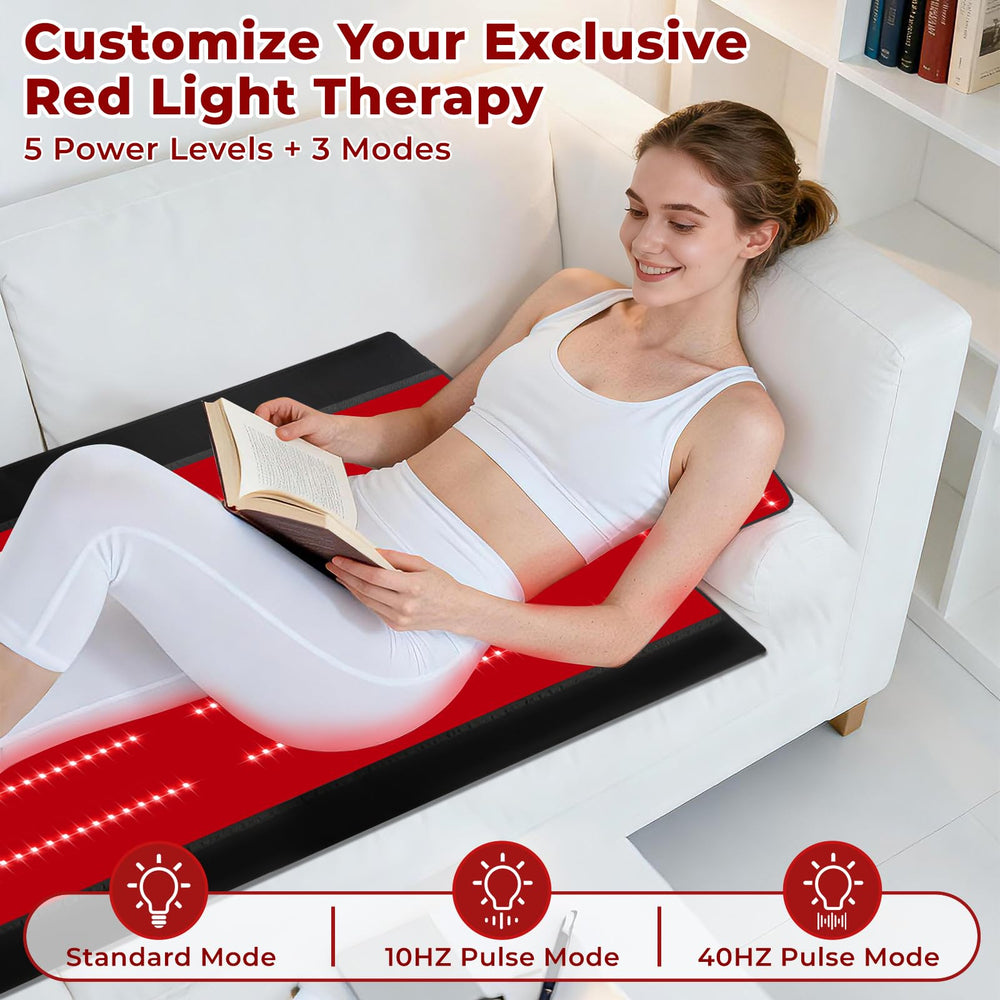 AVZAVZ red light therapy mat folds flat for easy storage and portability