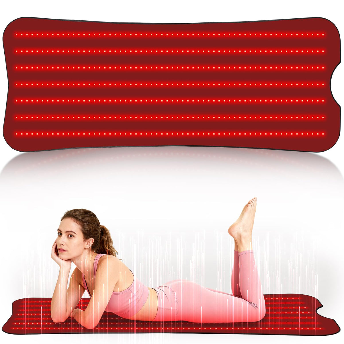 AVZAVZ red light therapy mat covers the back for full-body sessions