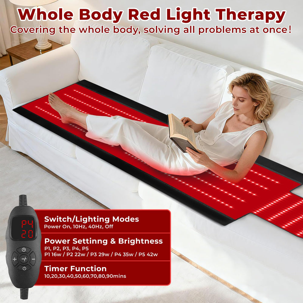 AVZAVZ red light therapy mat remote control enables quick session adjustments
