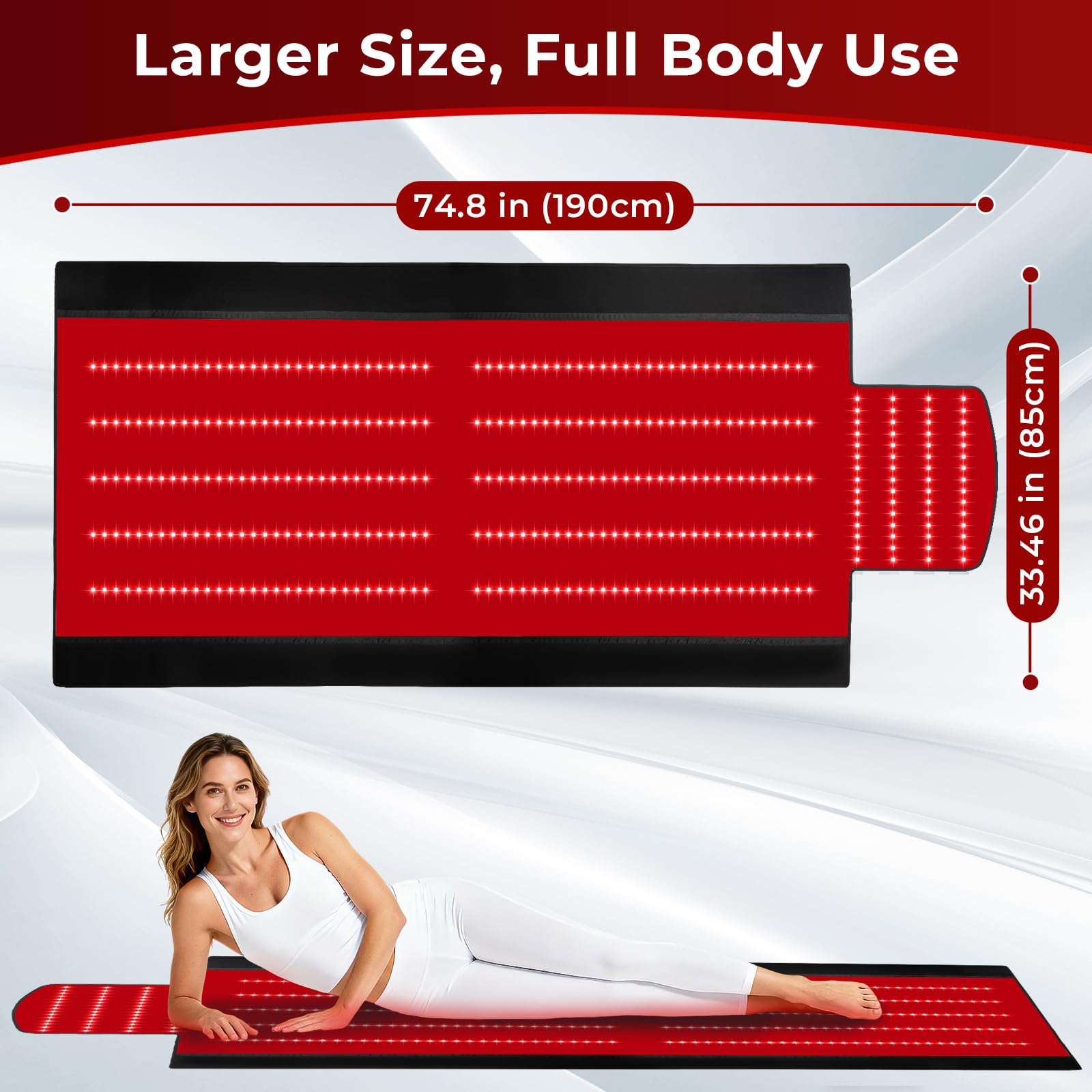 AVZAVZ red light therapy mat timer settings for personalized session durations
