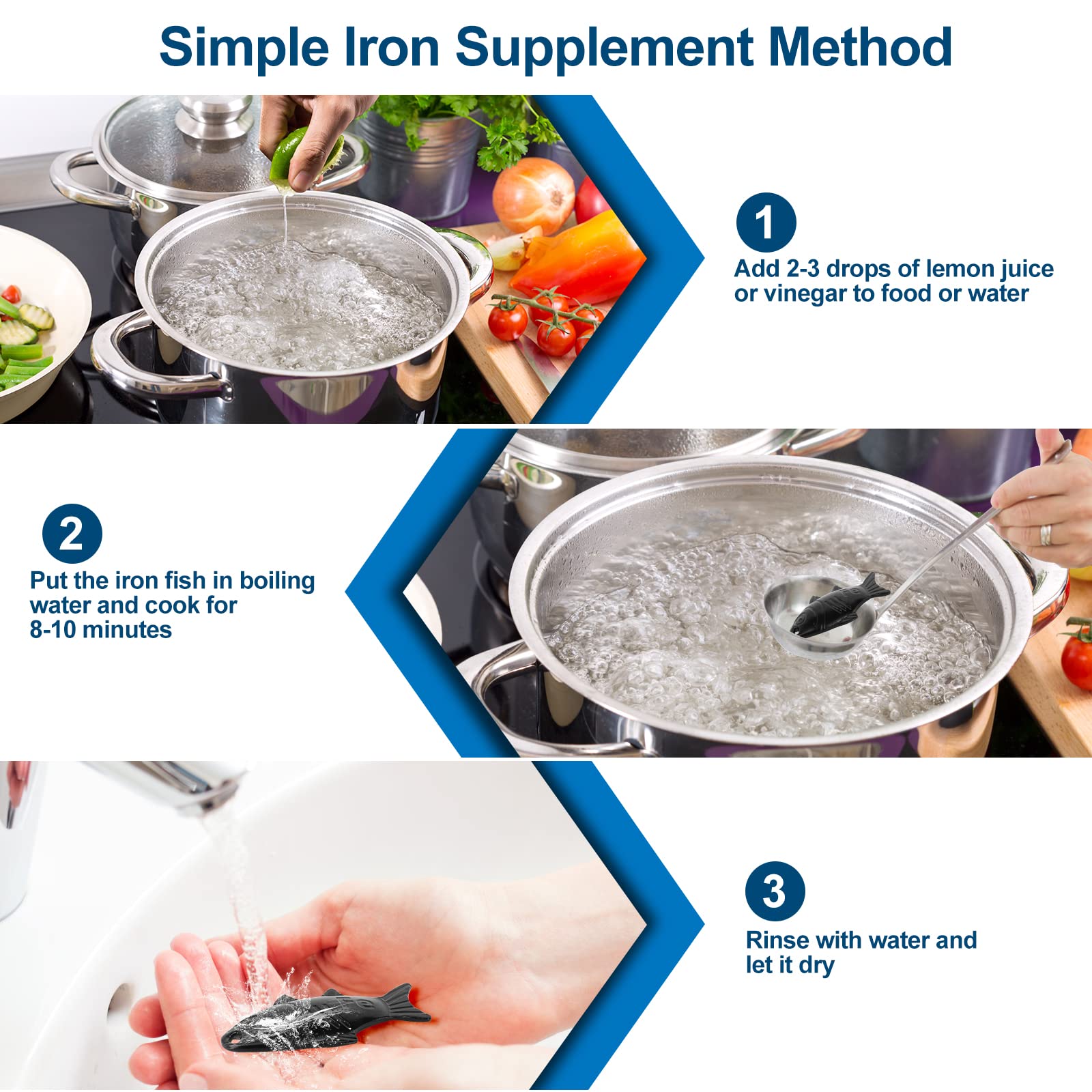 Awaiymi Iron Fish hanging in kitchen shows easy storage and rust resistance