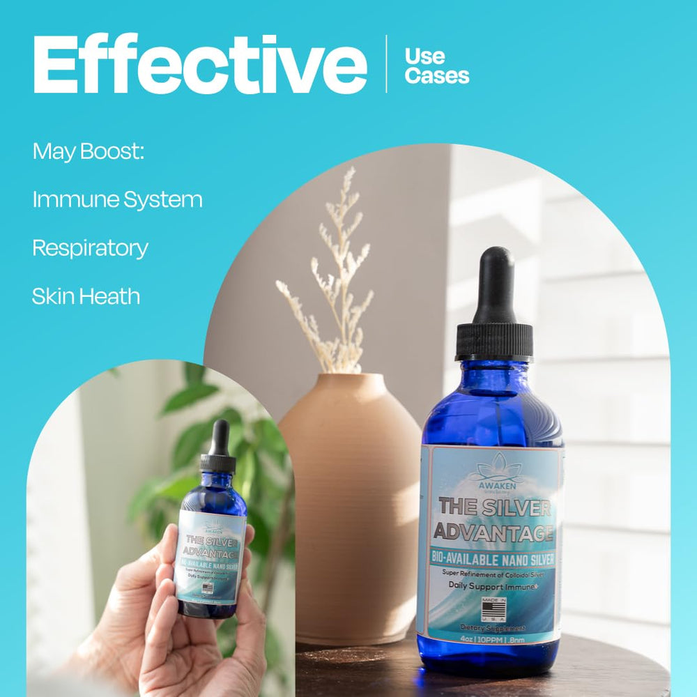 Awaken Sanctuary pure nano silver and purified water, with no additives.