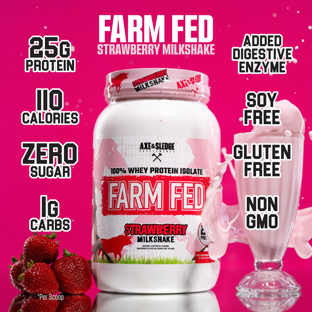 Axe & Sledge Farm Fed enzymes graphic showcases Digeseb for better digestion.