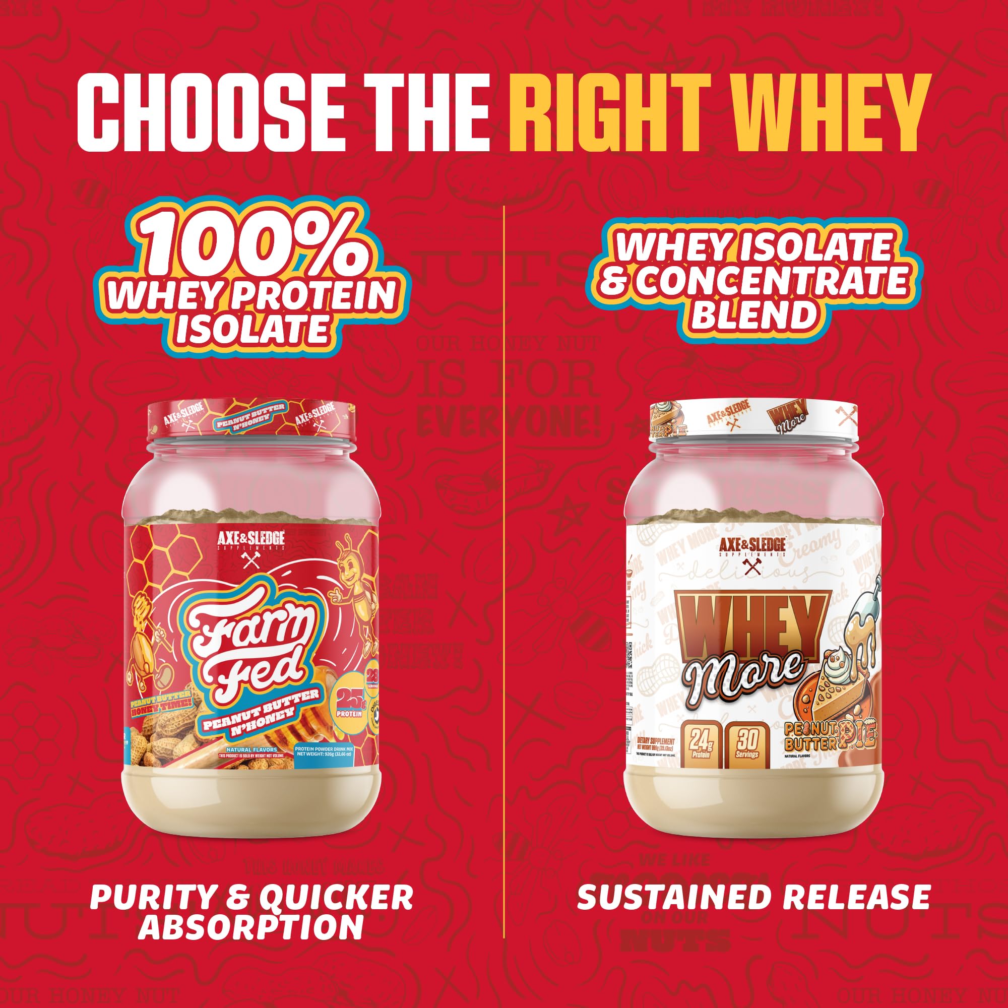 Axe and Sledge Farm Fed non-GMO bottle signals quality