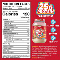 Axe and Sledge Farm Fed tub label highlights 28 servings and clean macros