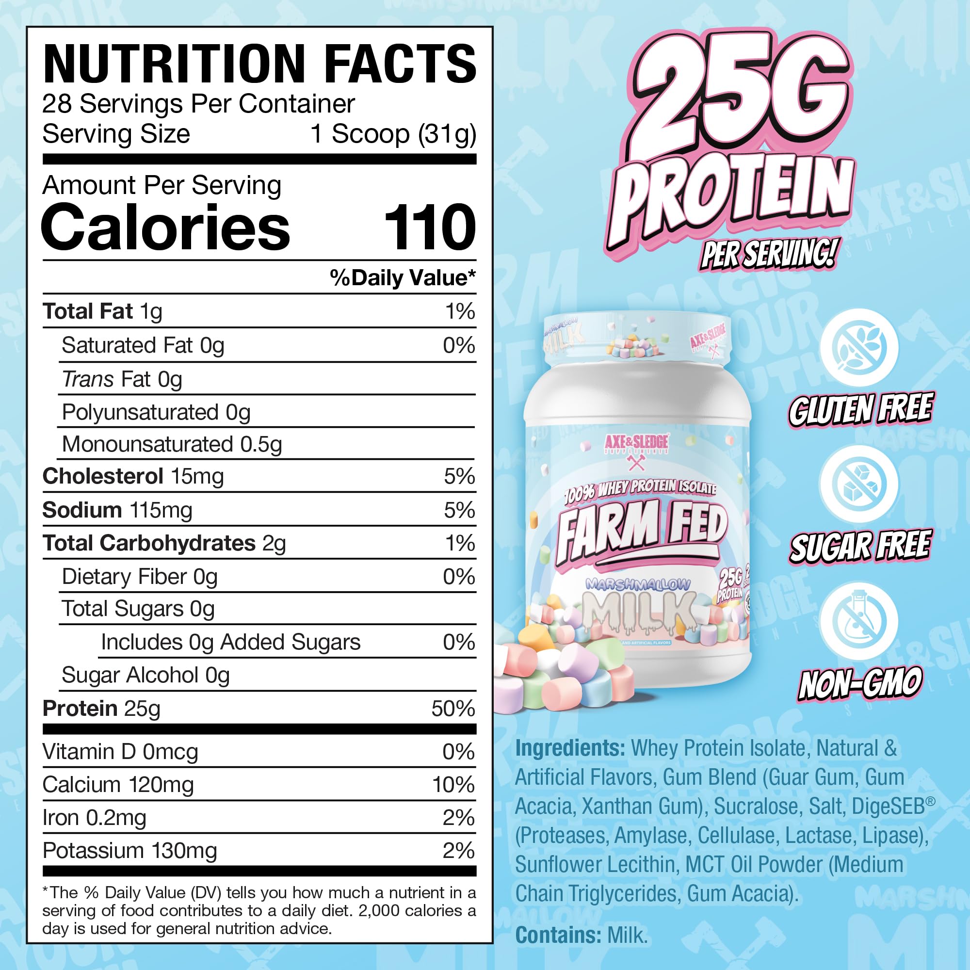 Scoop release demonstrating precise 25g serving for steady protein intake.
