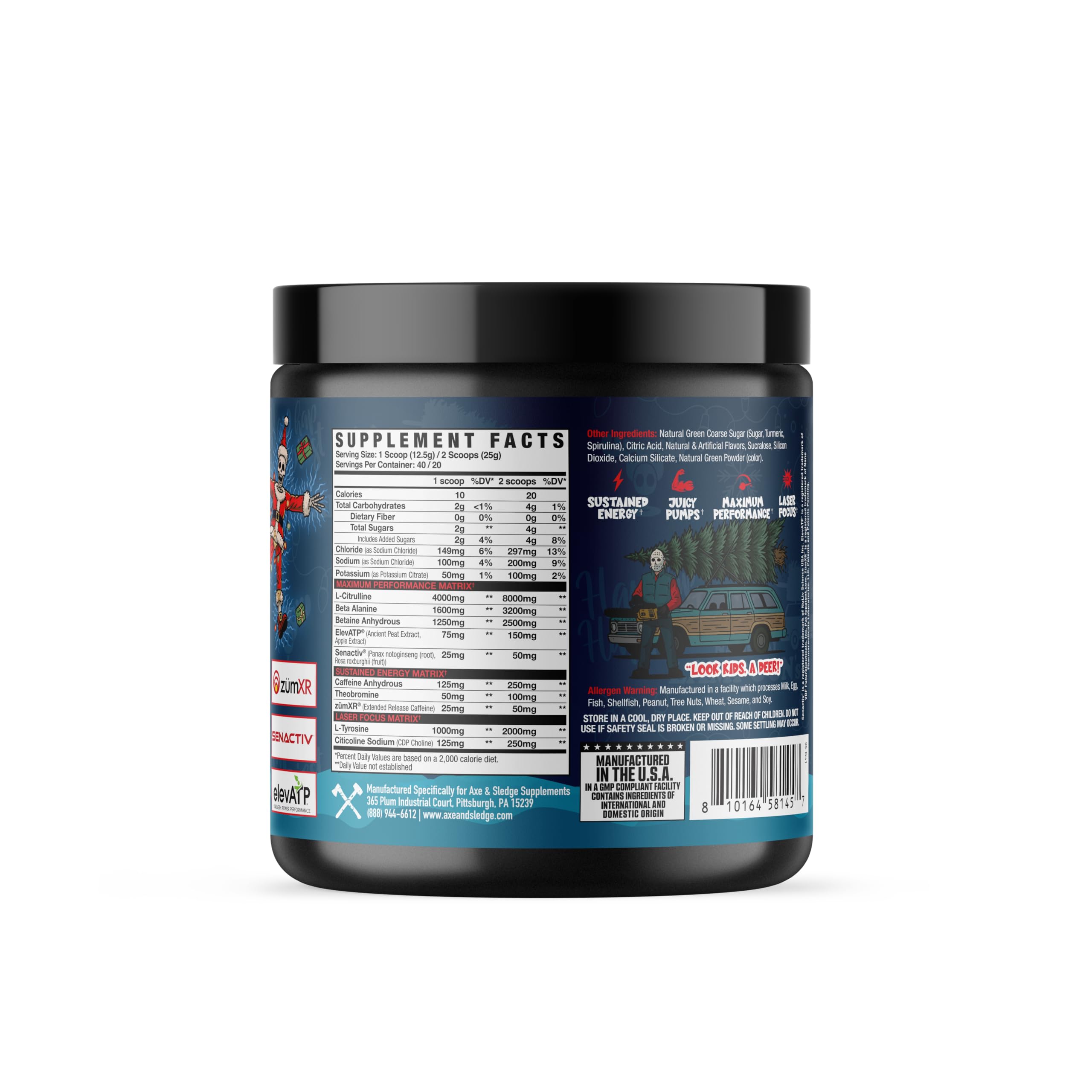 Axe & Sledge Intake enhances vascular pumps for muscle definition.