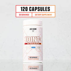 Axe and Sledge Joint+ label emphasizes Bioperine for enhanced absorption.