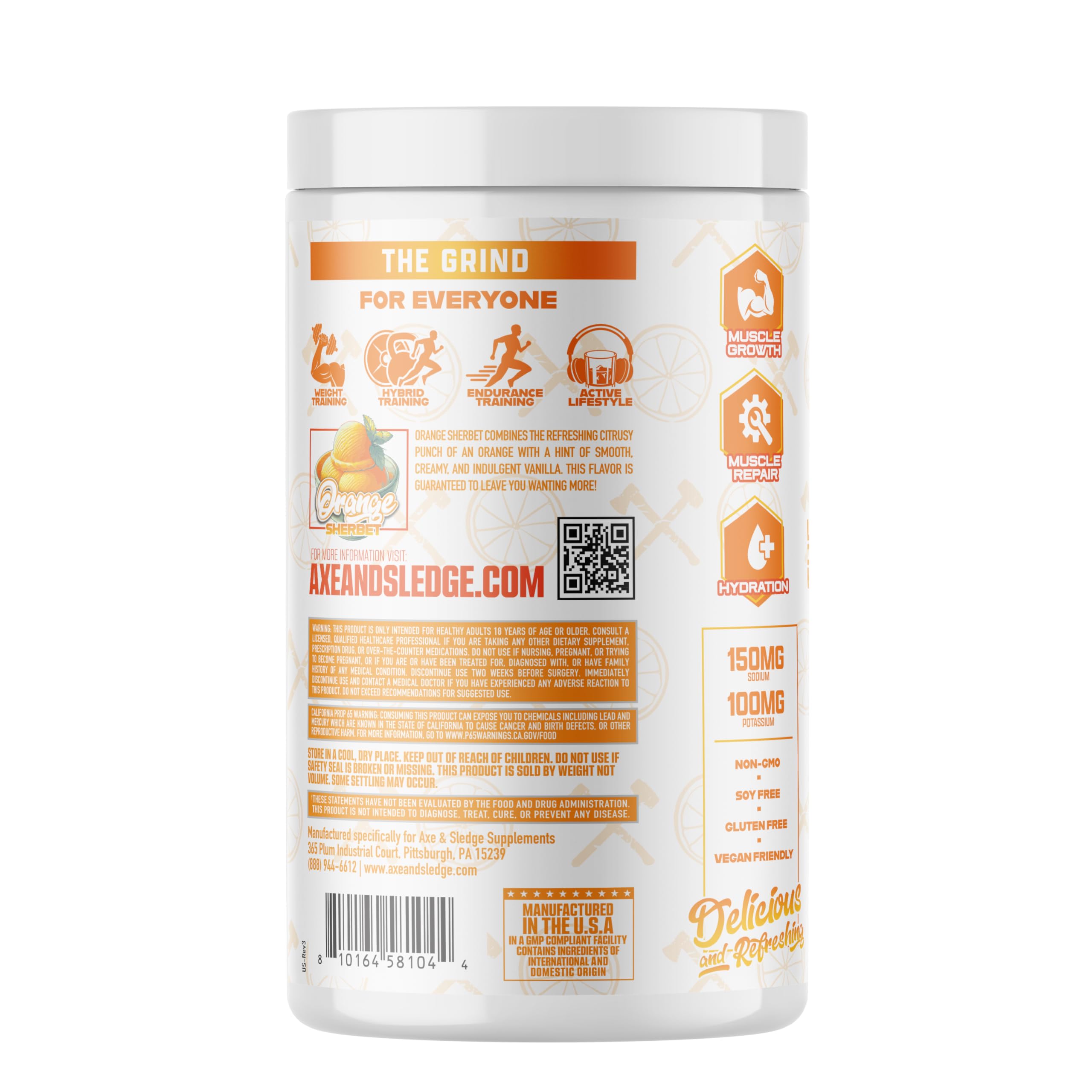 Axe and Sledge The Grind scoop dissolving in water for quick recovery support