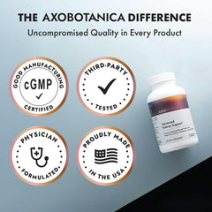 Axobotanica Kidney Cleanse capsules close-up showing vegan capsules for easy daily use.