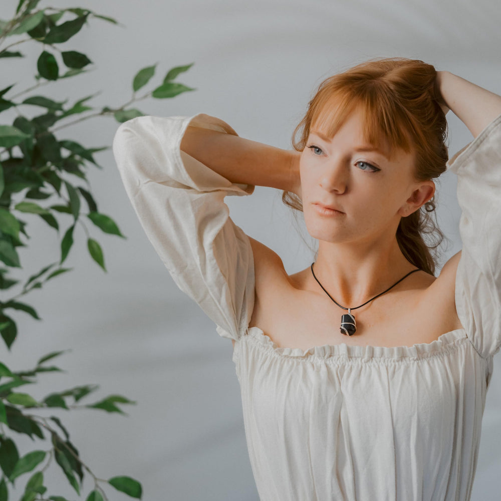 Ayana adjustable vegan cord necklace ready to wear for everyday use.