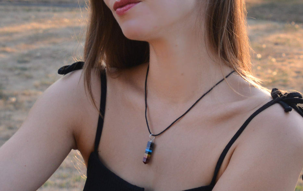Ayana Chakra Pendant Amethyst for spiritual awareness in quiet practice.