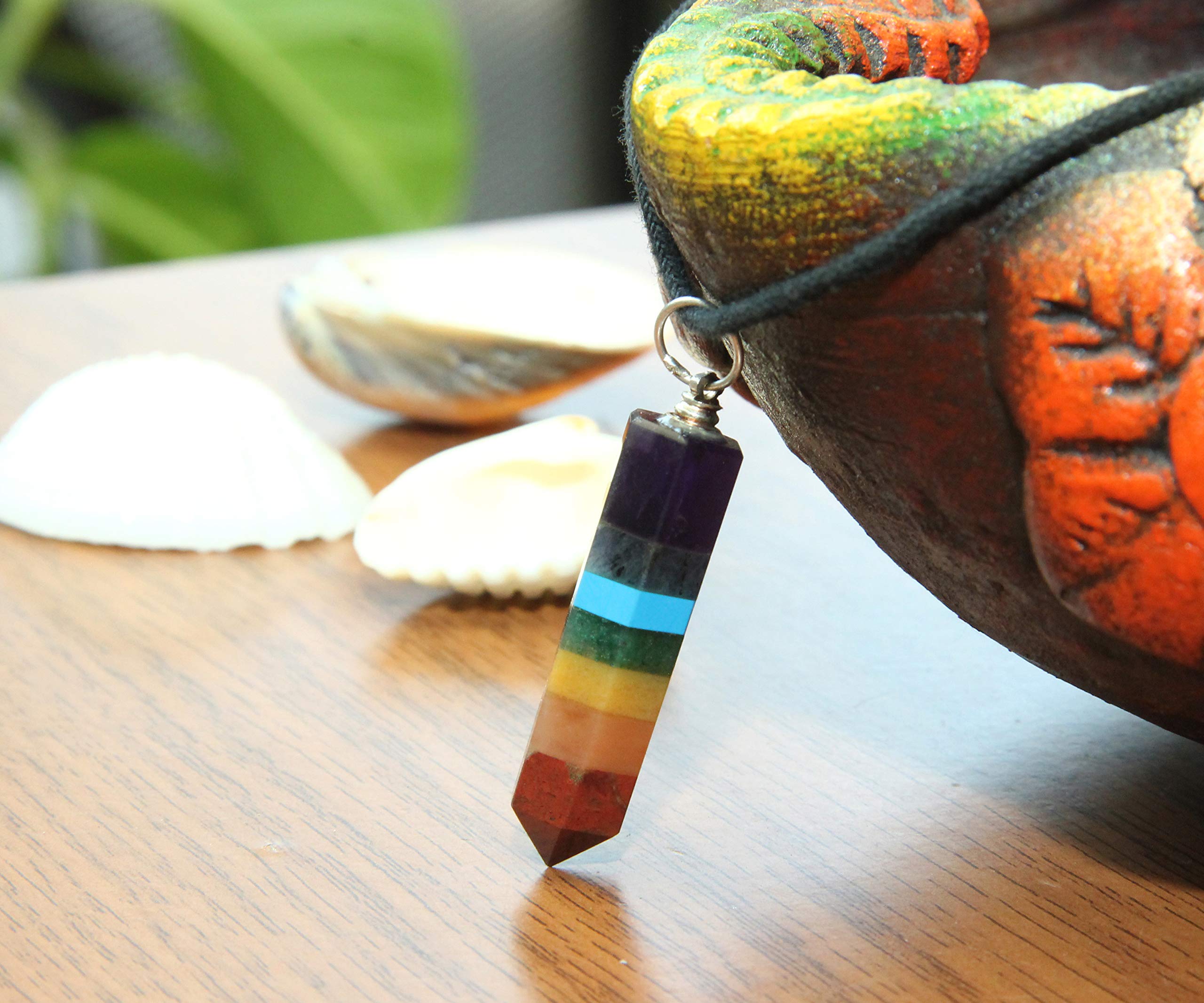 Ayana Chakra Pendant Lapis Lazuli for intuition in meditation.