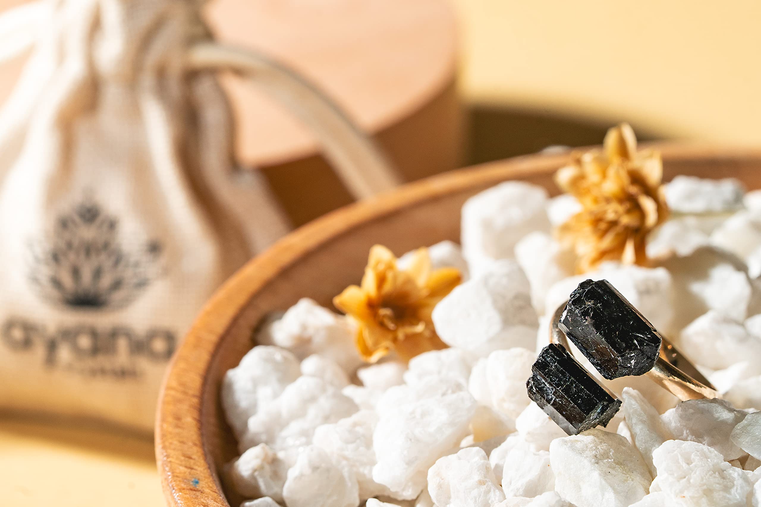 Ayana Crystals adjustable bypass ring offers comfortable, secure fit.