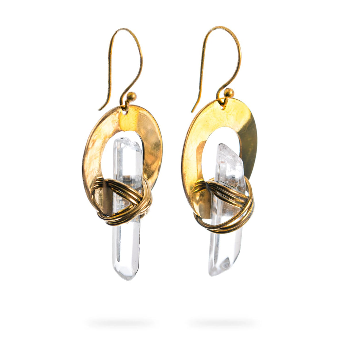 Ayana Crystals healing crystal earrings with clear quartz—versatile daily wear.