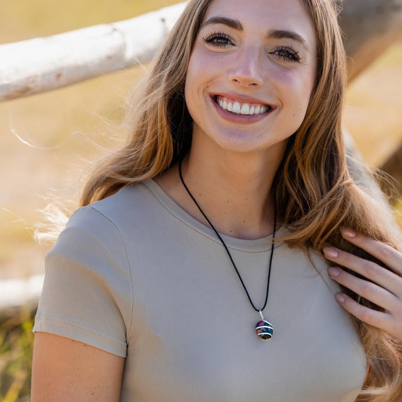 Ayana Rhodonite Necklace handcrafted pendant with smooth, polished finish.