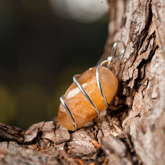 Ayana Wellness citrine necklace closeup, showcasing sunlit facets and handmade craftsmanship