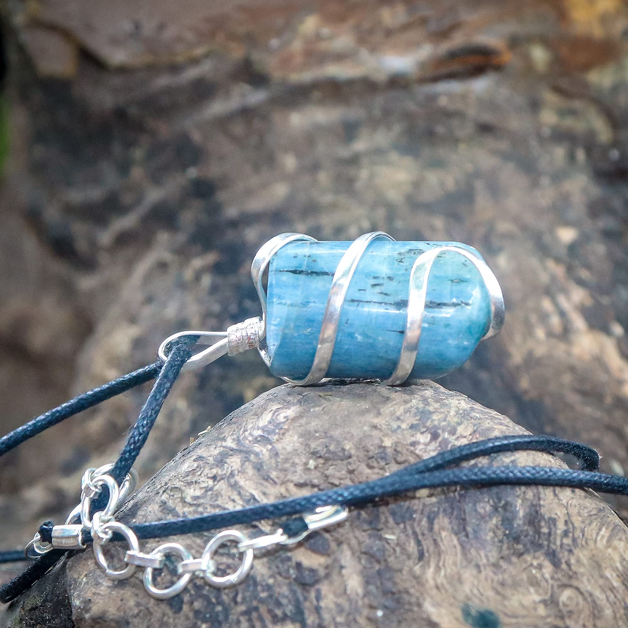 Ayana Wellness Libra September birthstone blue kyanite necklace for balance
