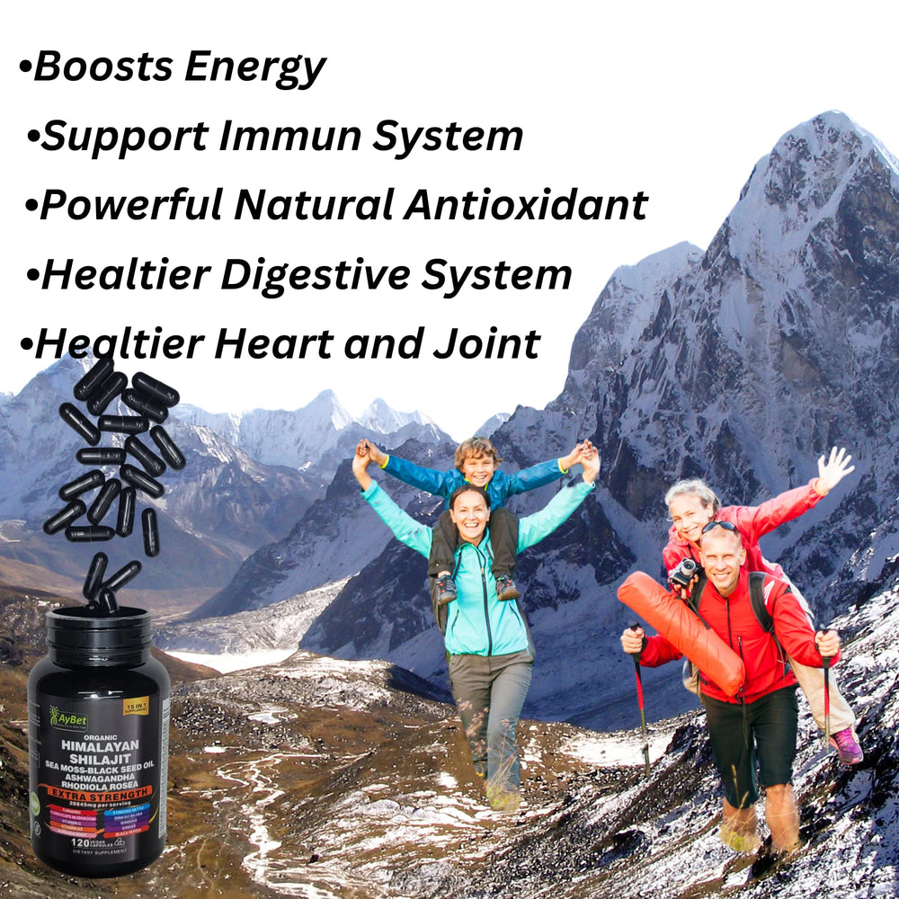 AyBet ashwagandha rhodiola rosea bottle suggesting stress support and balance