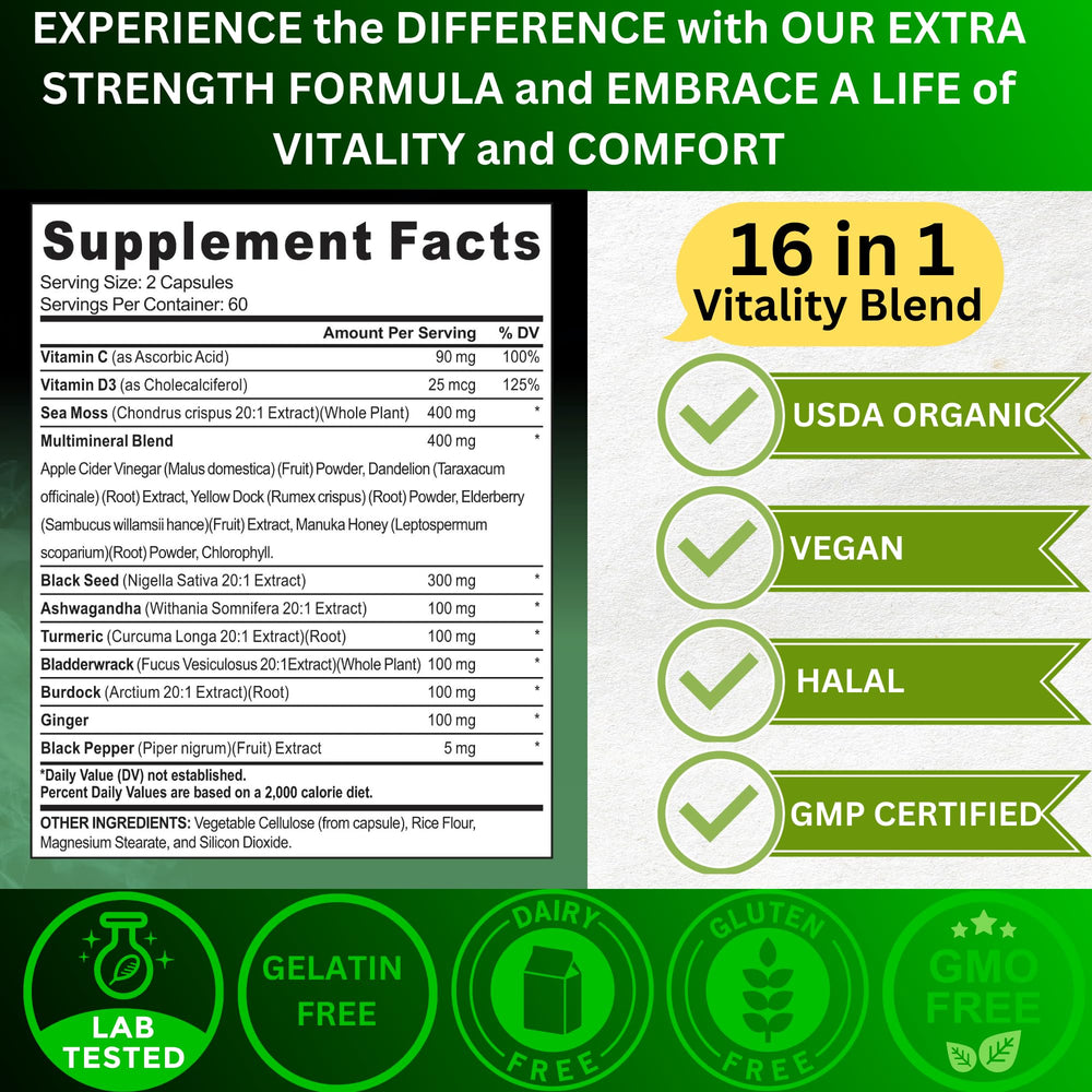 AyBet Ashwagandha Turmeric Ginger blend capsules promoting calm energy.