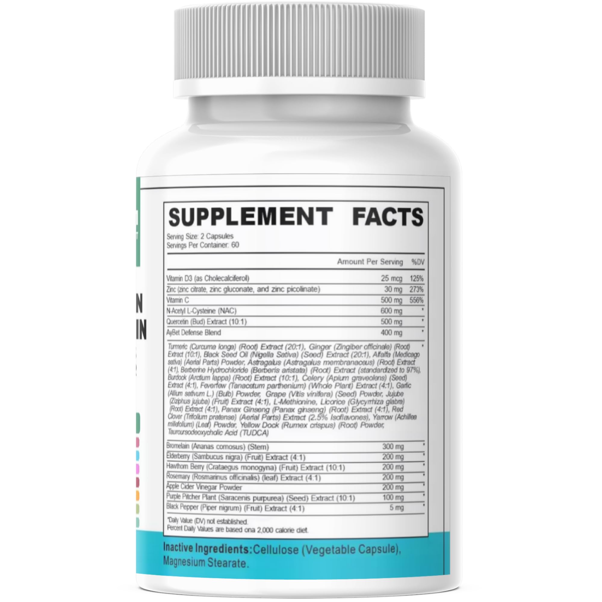AyBet two-capsules-per-day reminder beside the bottle