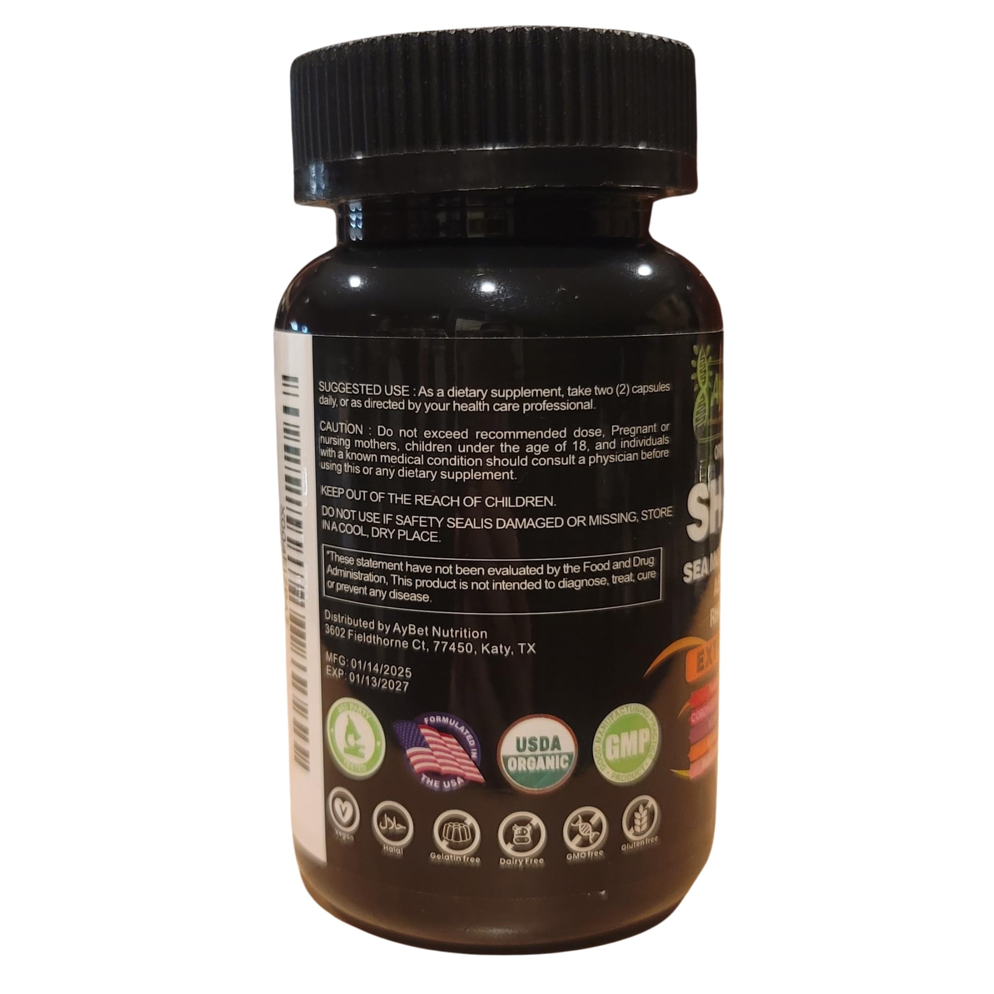 AyBet packaging and label showcasing organic Himalayan ingredients