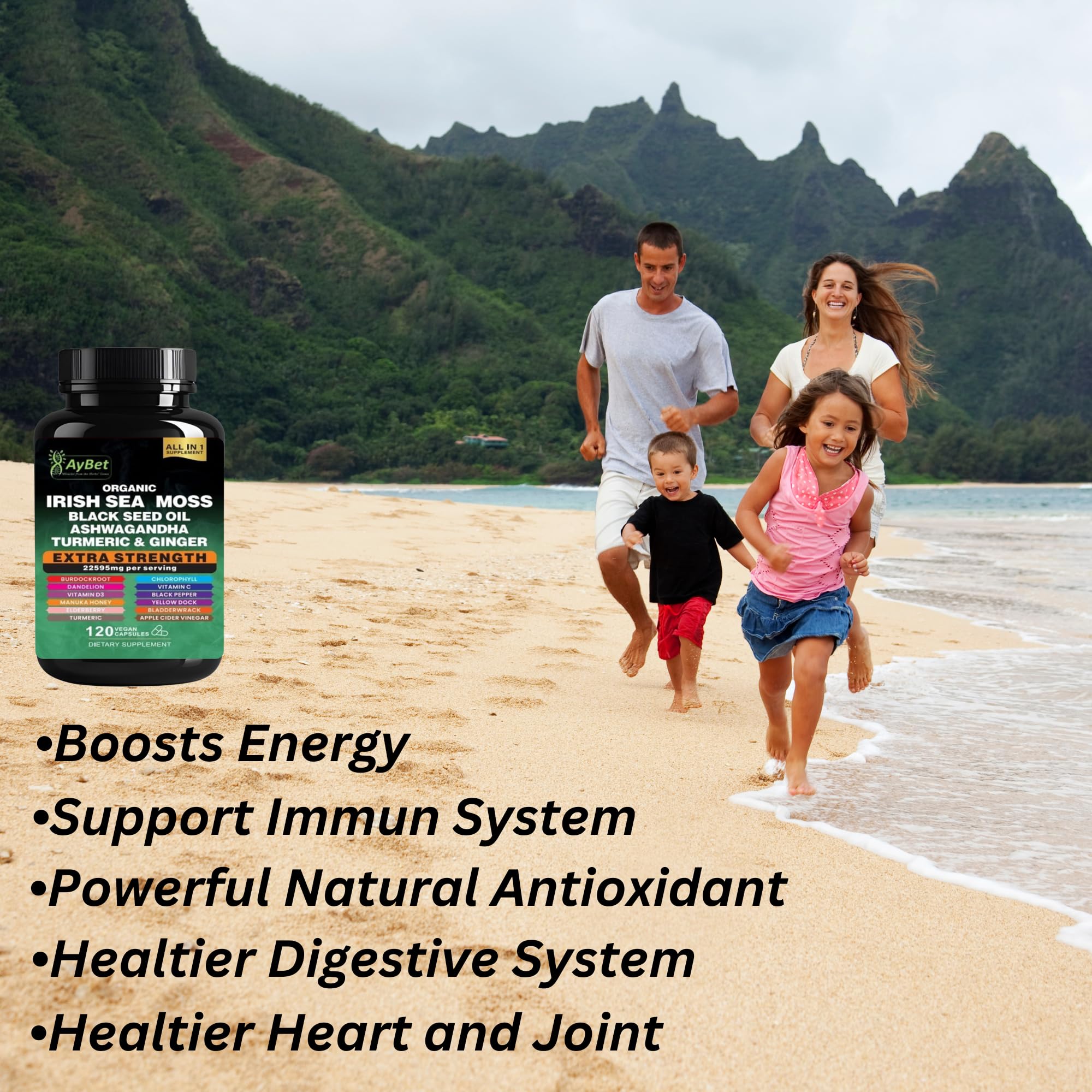 AyBet Vitamin C & D3 with Elderberry capsules for daily vitamins.