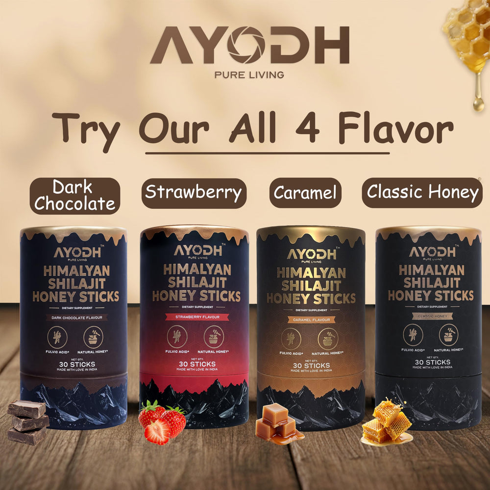 AYODH Honey Sticks natural honey infusion with chocolate aroma.