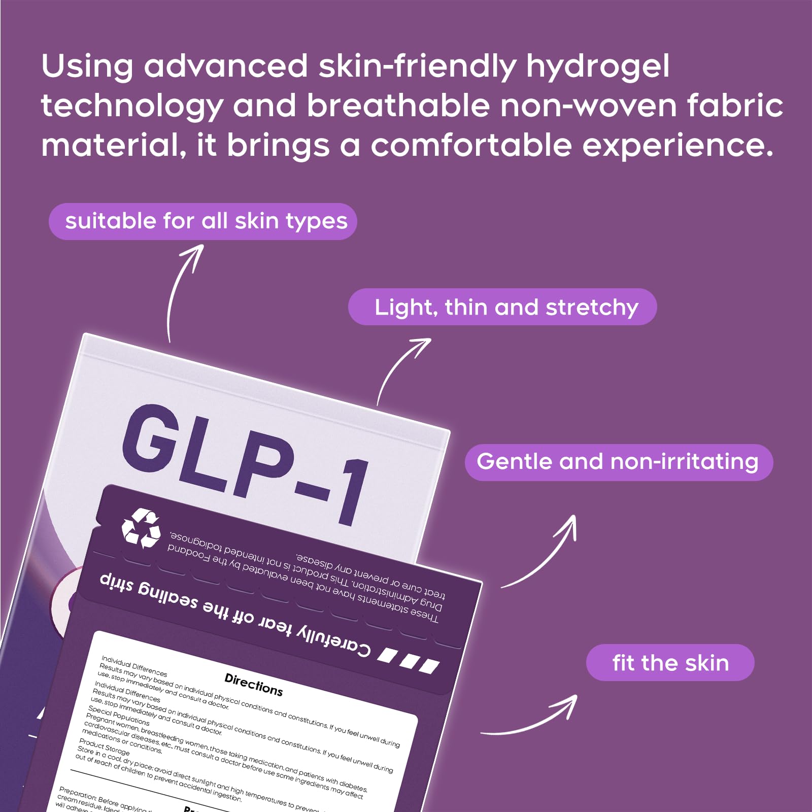 Close-up of applying AYOJOY GLP-1 patch on the arm for easy wear.