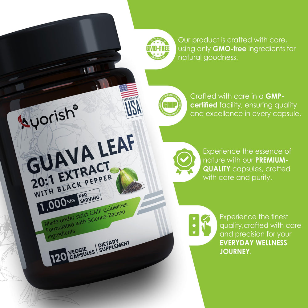 Front label highlights gluten-free and vegetarian-friendly Ayorish option.