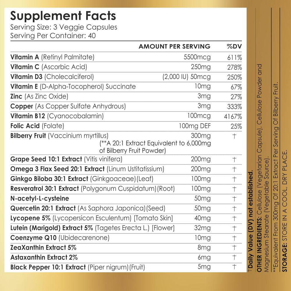 Ayorish omega-3 fatty acids capsules designed for eye and heart health.