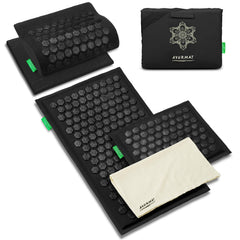 AyurMat acupressure mat with thousands of spikes for muscle relaxation.