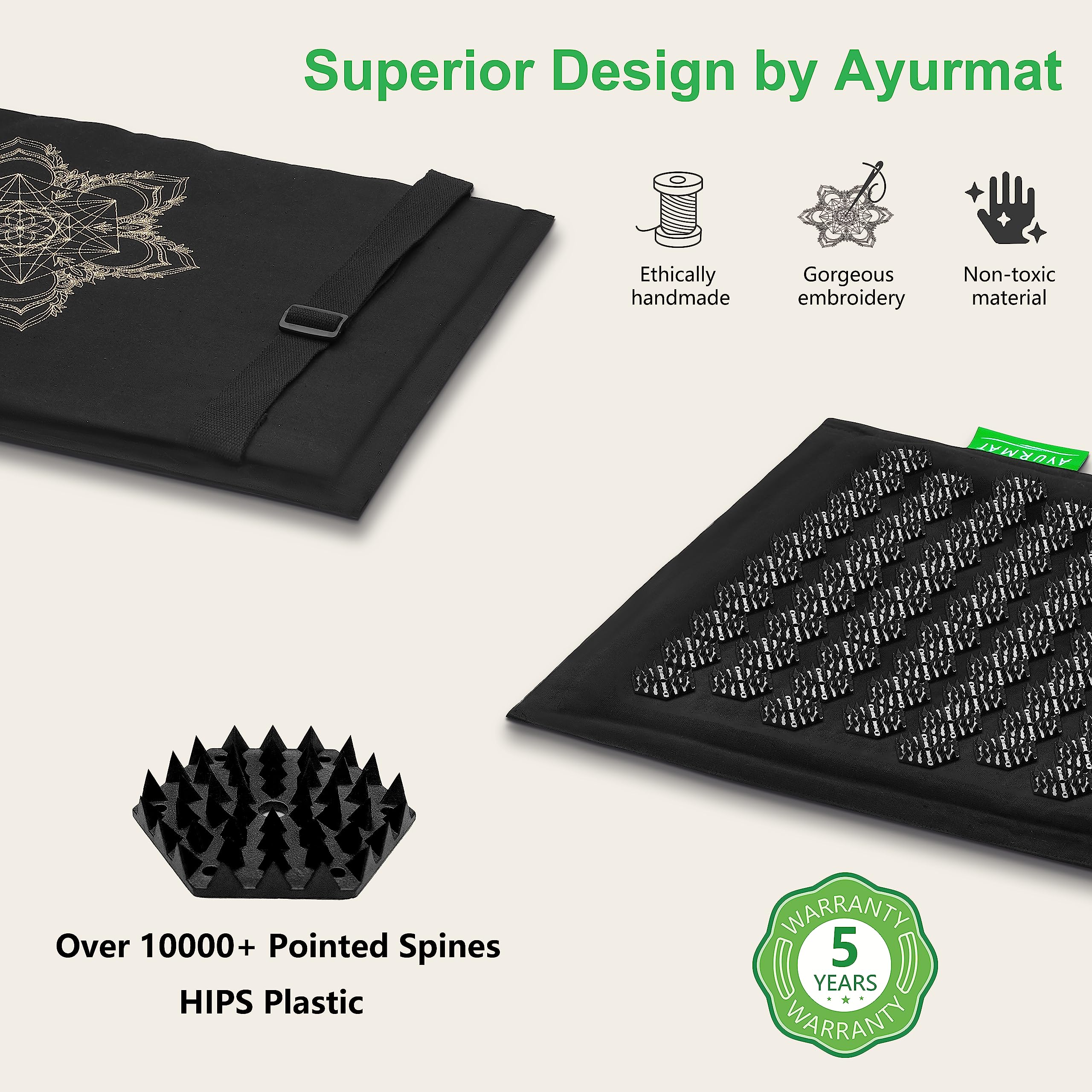 AyurMat quick-clean design and easy disassembly for maintenance.