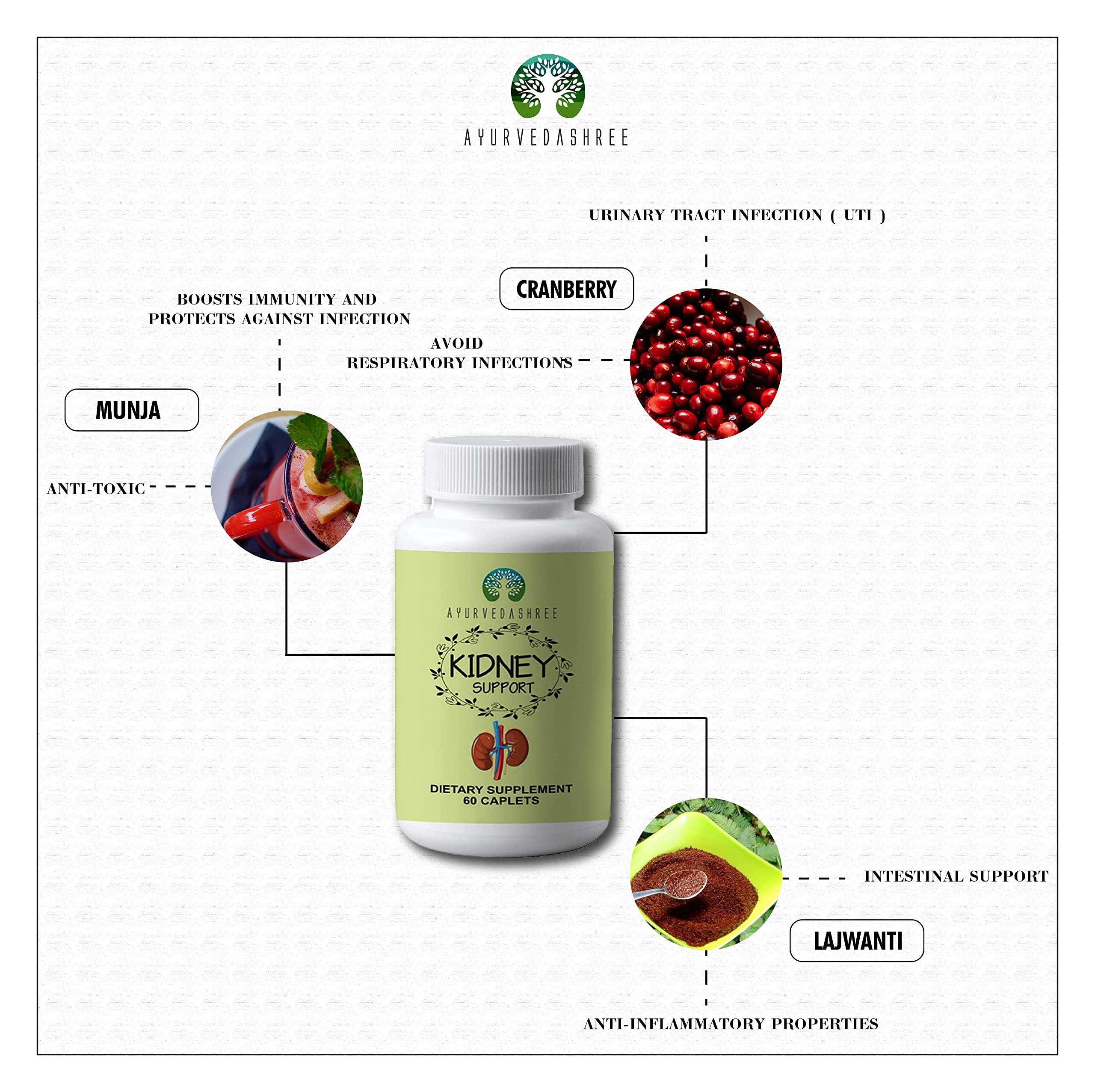 AYURVEDASHREE 11-herbs extracts blend highlighting natural Ayurvedic formulation