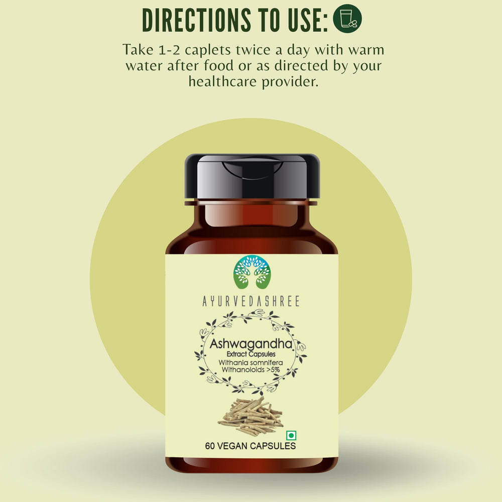 AYURVEDASHREE Ashwagandha bottle front view for daily routine